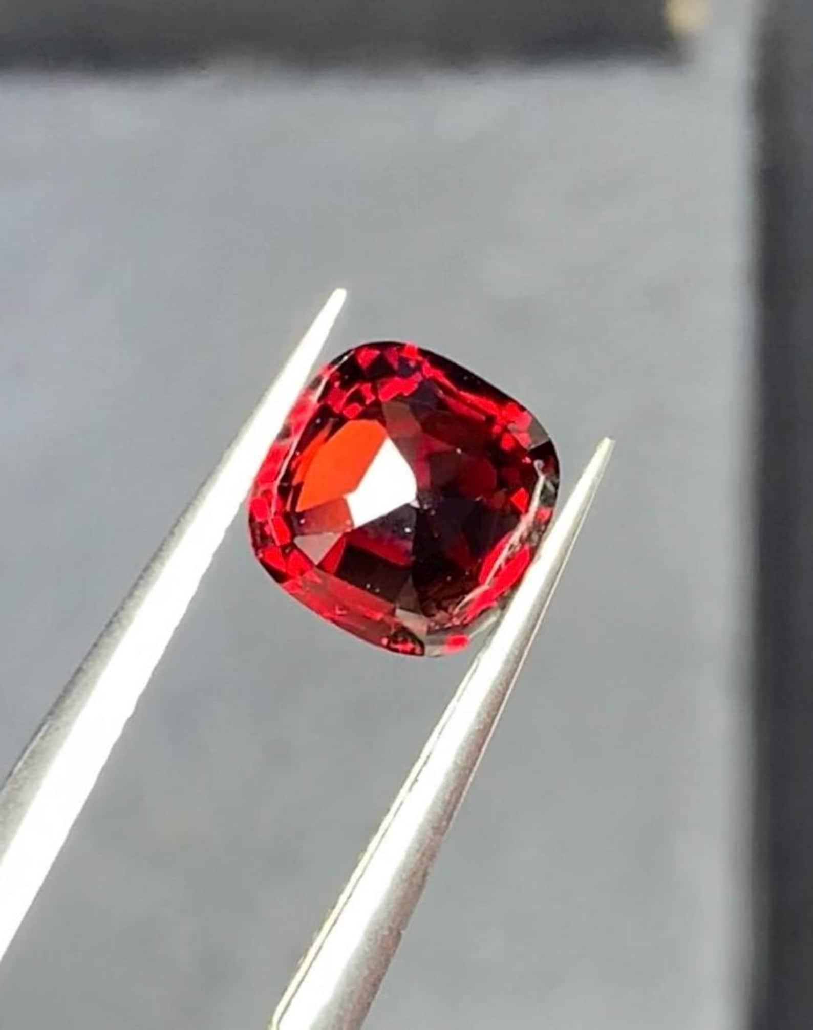 Red Spinel Ring Stone, Pigeon Blood Red Spinel Gemstone From Burma - 5