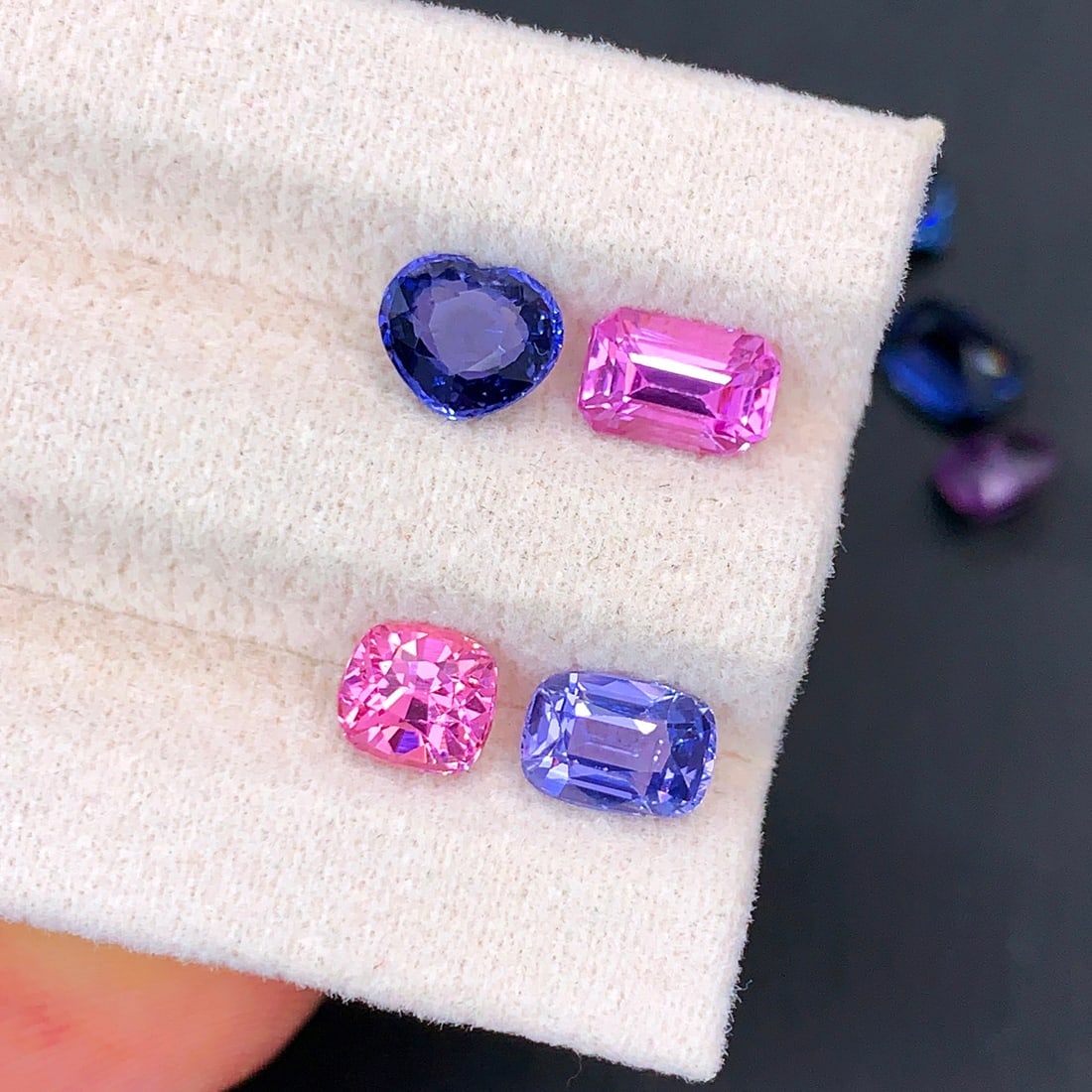 Pink Spinel Gemstones For Jewelry, Blue Spinel Loose Stones Set - 6