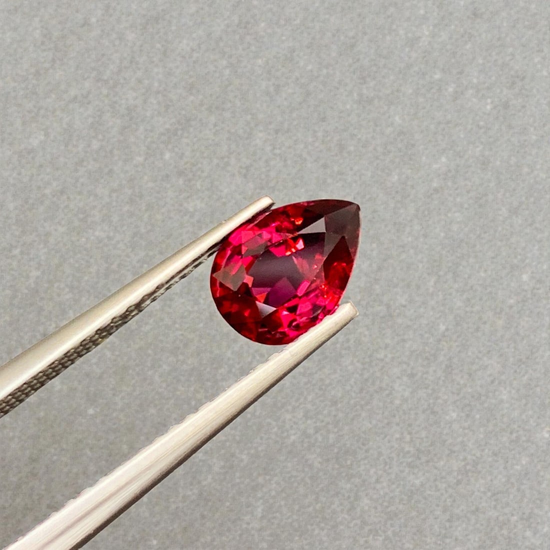 Pomegranate Red Spinel Gemstone, Natural Spinel Ring Stone, Pear Shape (1 of 7)