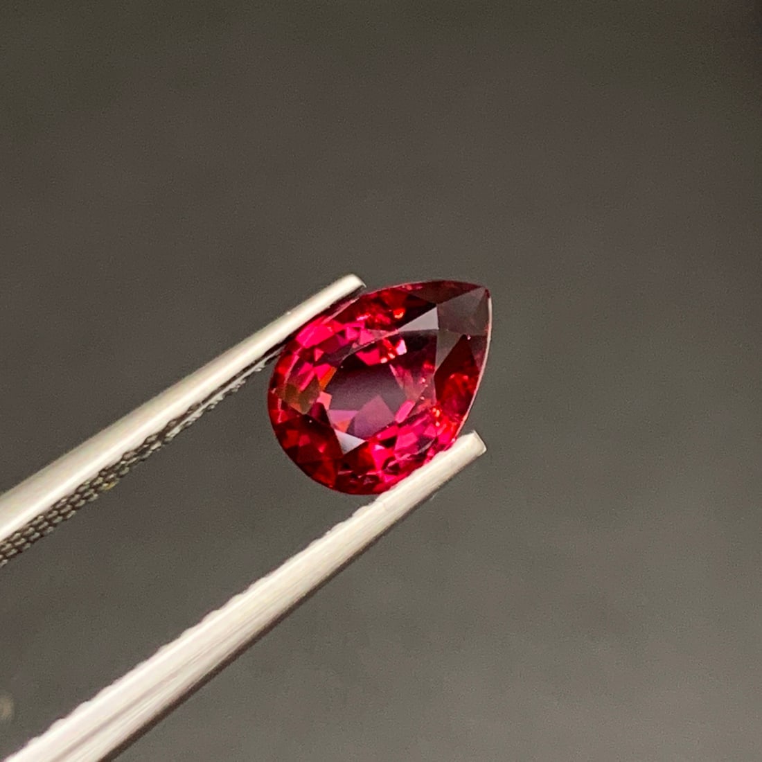 Pomegranate Red Spinel Gemstone, Natural Spinel Ring Stone, Pear Shape - 7