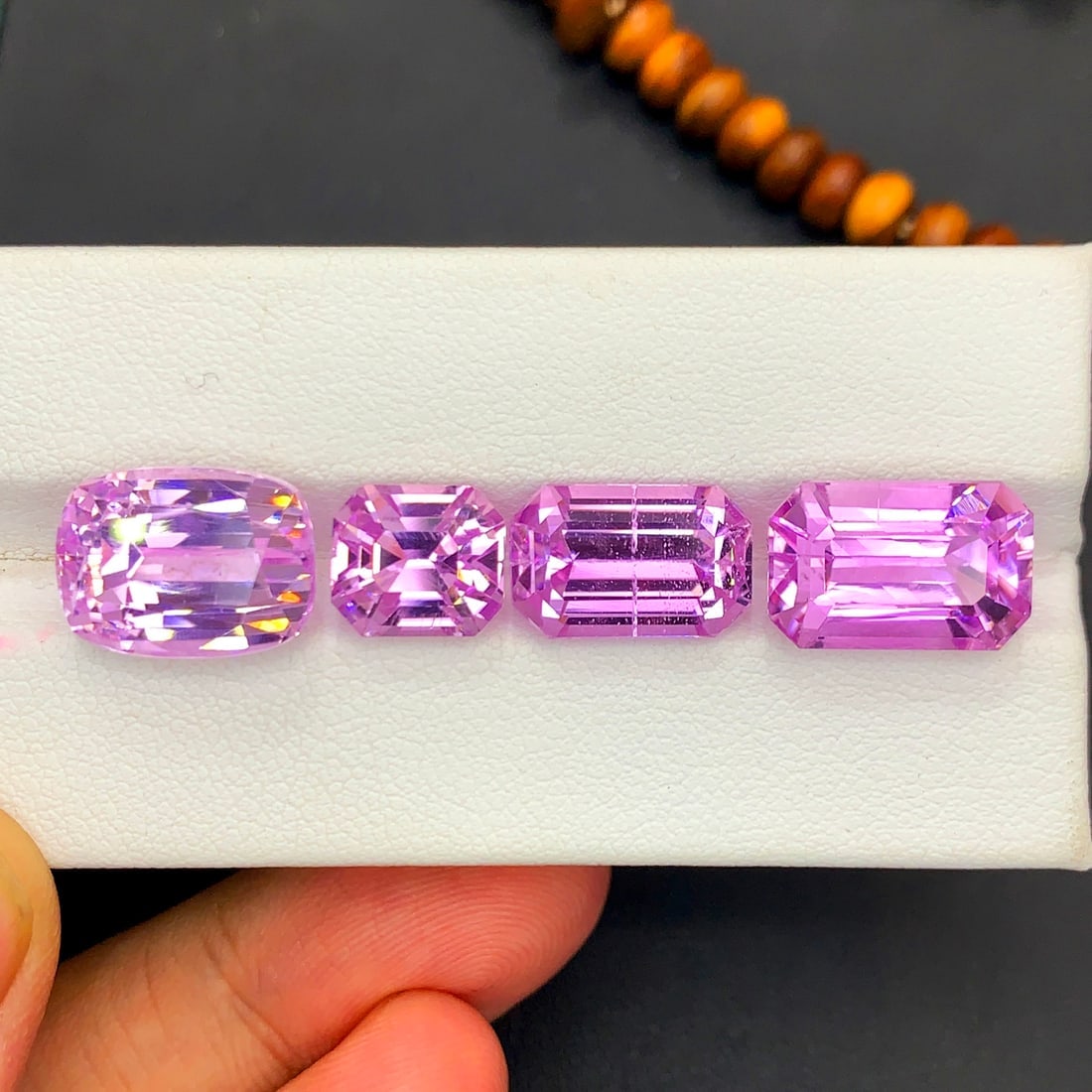Pink Kunzite Gemstones Set for Jewelry Making, Lilac Kunzite Loose Stones - 3