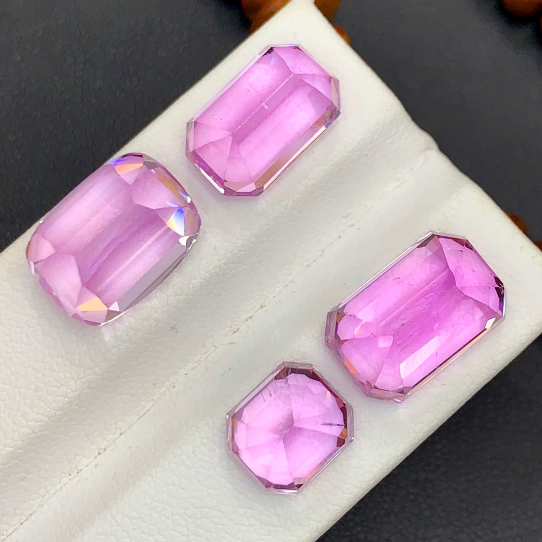 Pink Kunzite Gemstones Set for Jewelry Making, Lilac Kunzite Loose Stones - 5