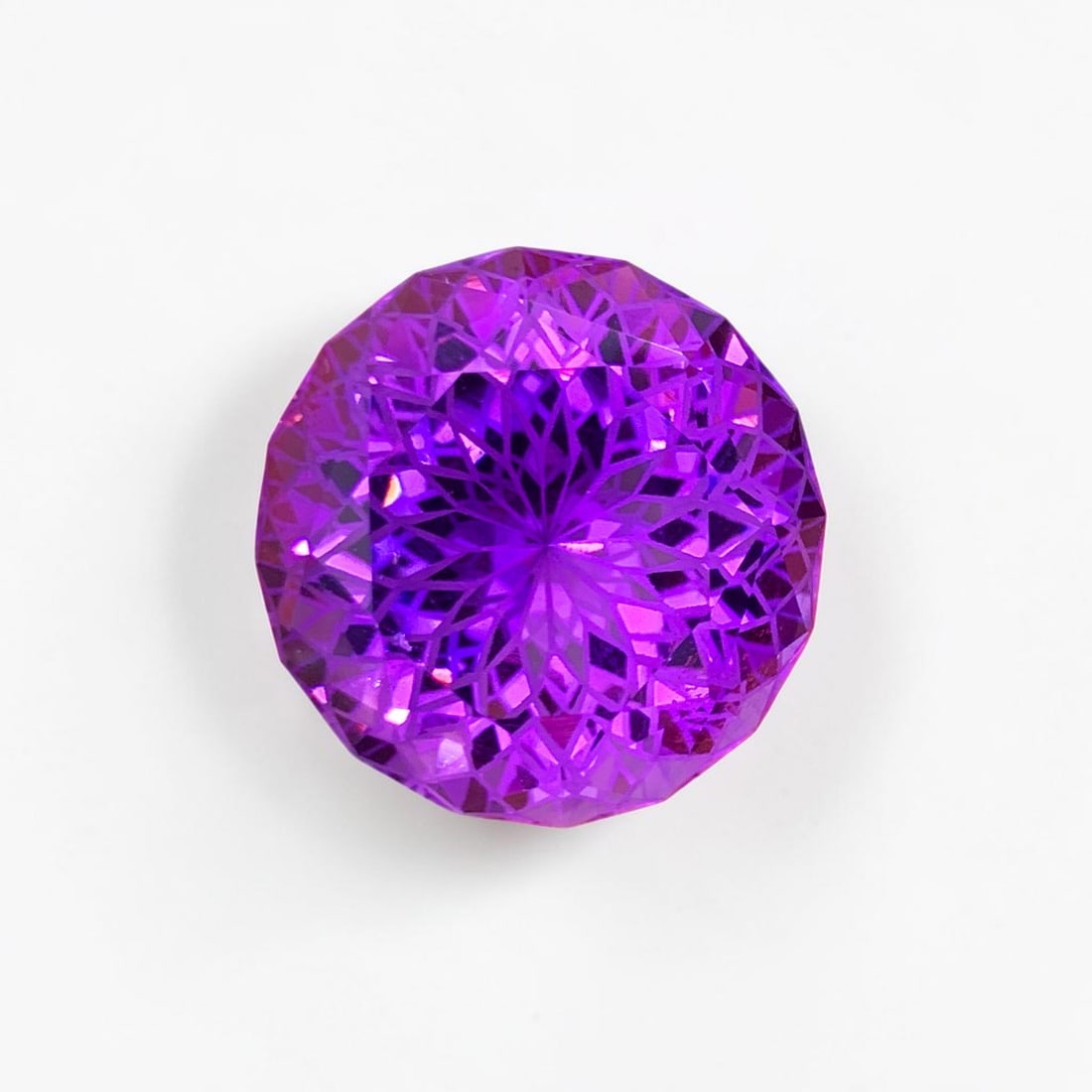 Rich Purple Amethyst Gemstone, Precision Cut Amethyst For Jewelry Making: Rich Purple Amethyst Gemstone, Precision Cut Amethyst For Jewelry Making Weight (CT) : 30.20 Measurements(MM) : 21 x 21 x 13.5 Shape : Round / Precision Cut Color : Rich Purple Treatment : None