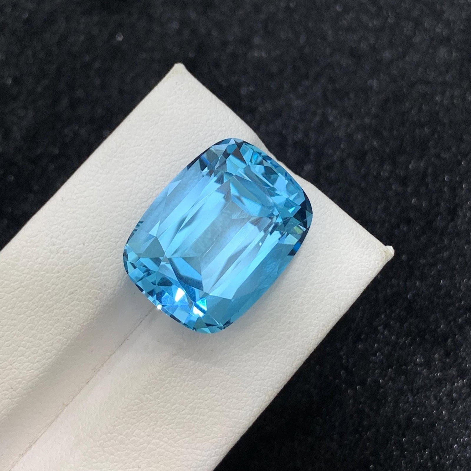 Swiss Blue Topaz Gemstone: 35.20 Carat Cushion Cut November Birthstone (1 of 7)