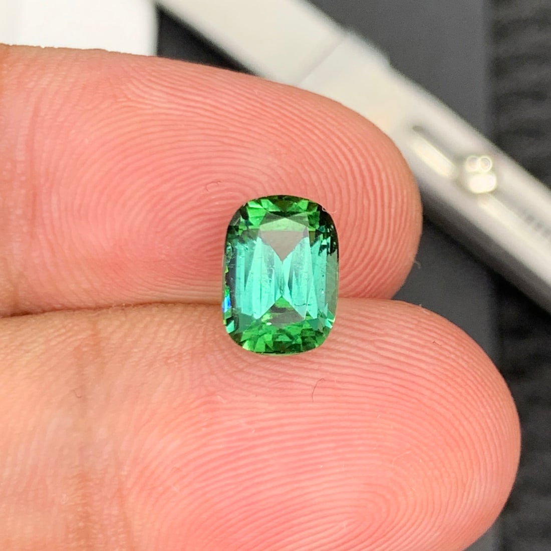 Bluish Green Tourmaline Ring Stone, Natural Tourmaline Gemstone For jewelry - 5