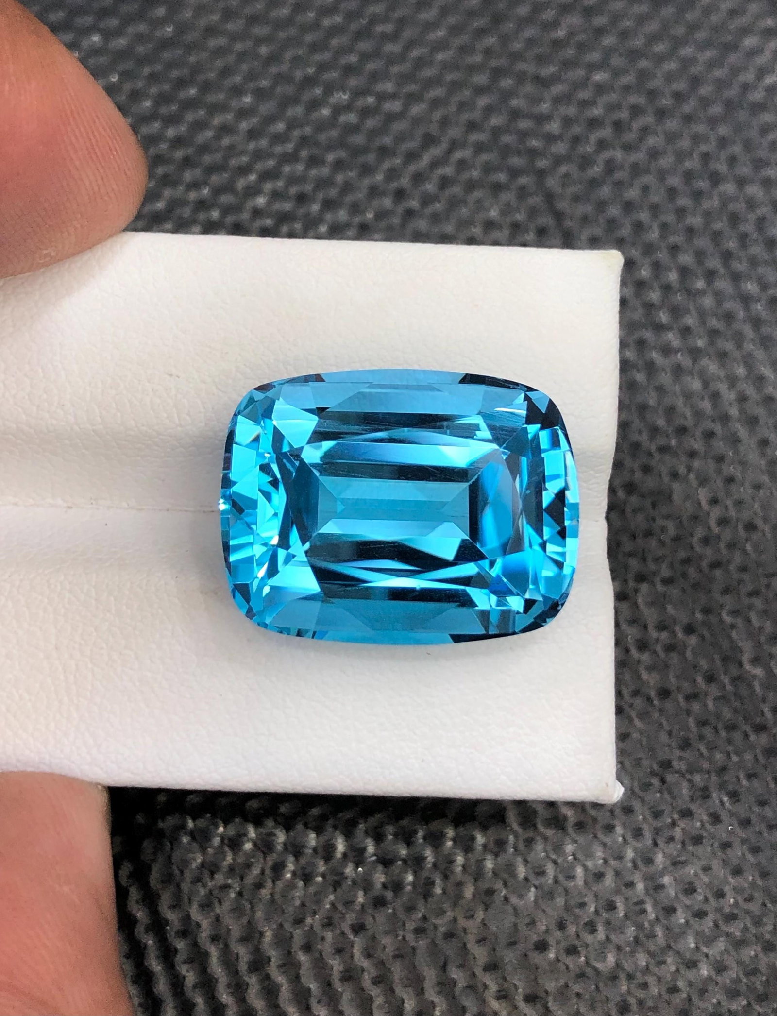 34.30 Carat Swiss Blue Topaz Gemstone: Cushion Cut December Birthstone - 5