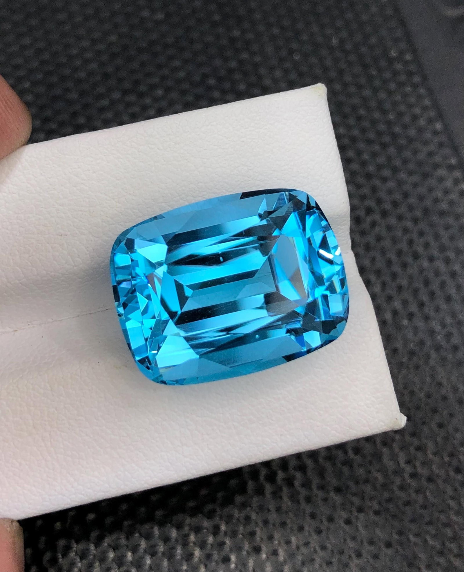 34.30 Carat Swiss Blue Topaz Gemstone: Cushion Cut December Birthstone - 8