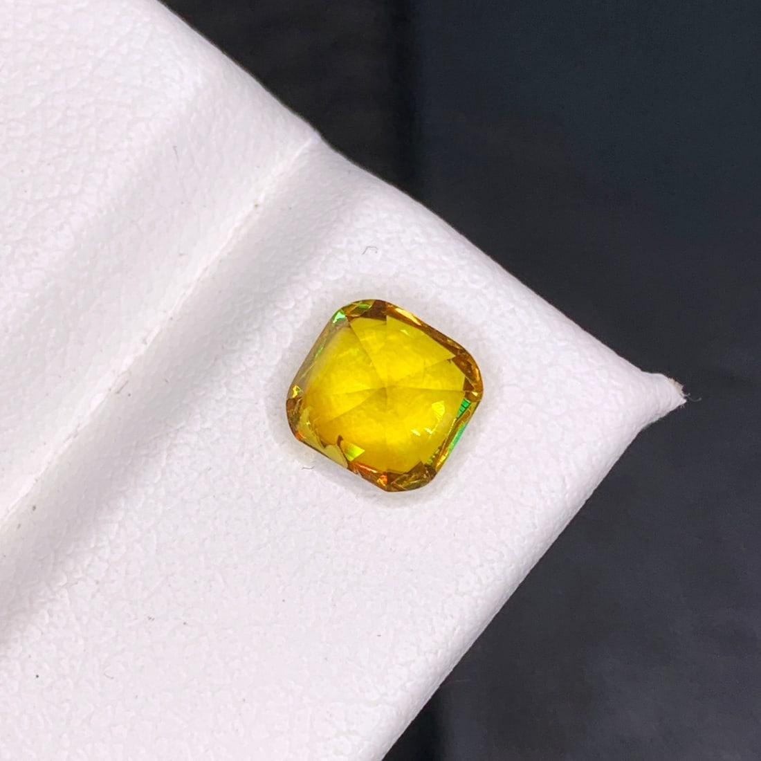 Full Fire Sphene Ring Stone, Yellow Sphene Titanite Gemstone For Jewelry - 3