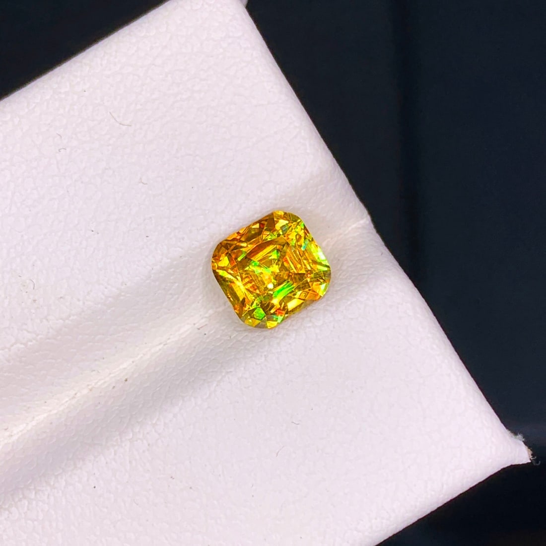 Full Fire Sphene Ring Stone, Yellow Sphene Titanite Gemstone For Jewelry - 5