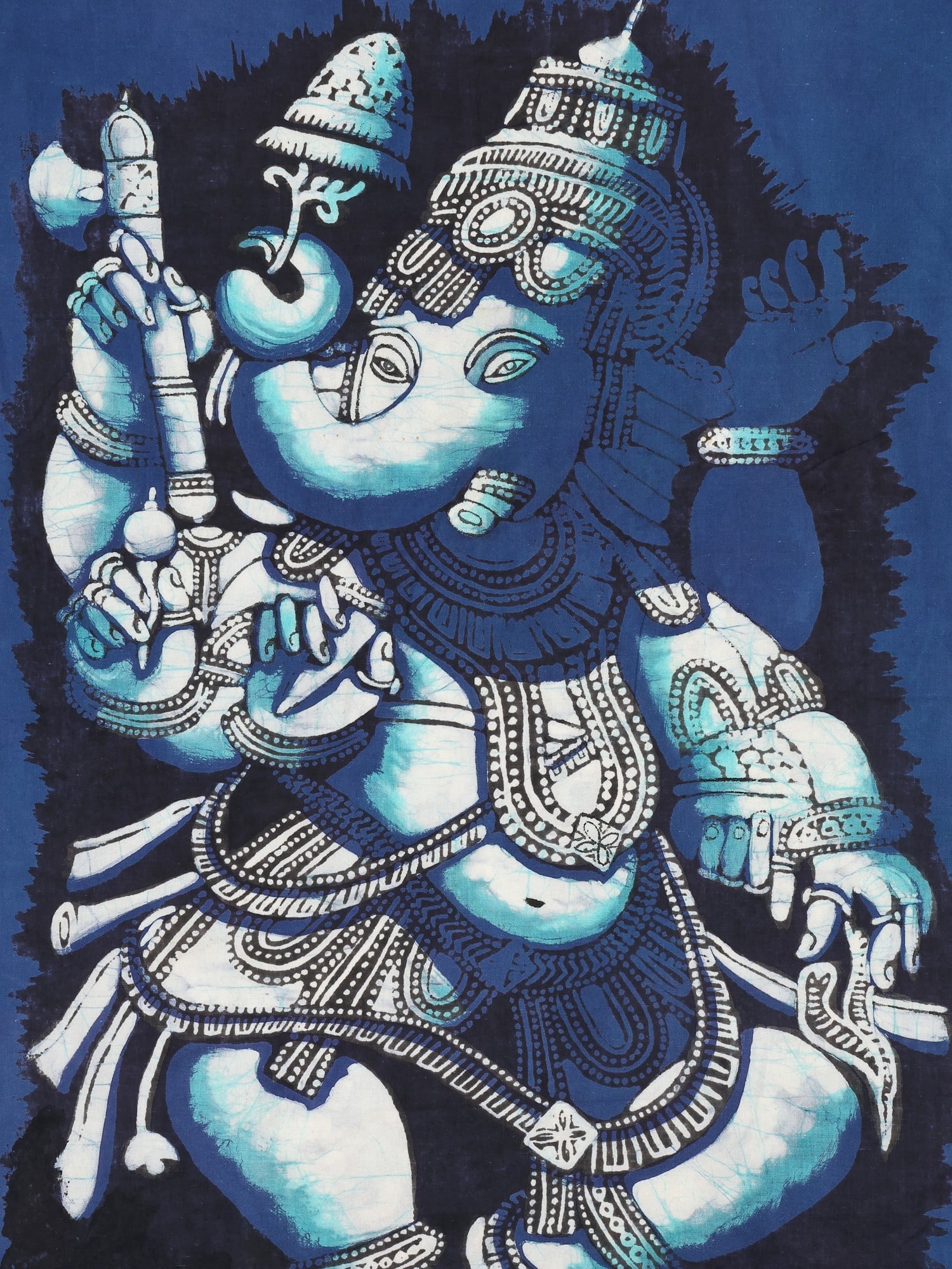 Dancing Lord Ganesha | Batik Paintng - 2
