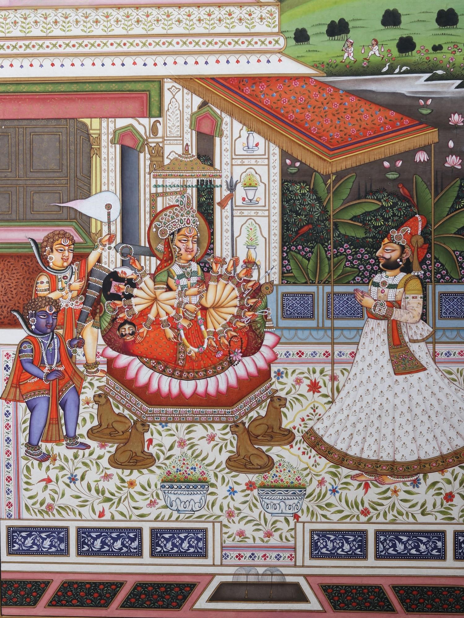 Maharaja Mansingh Worshipping Devi - 2