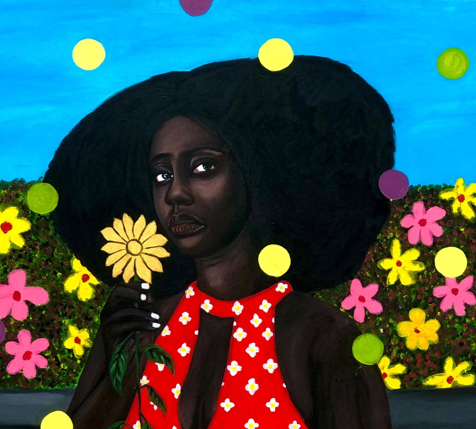 Emmanuel Daniel, Lady With The Golden Flower, 2022 - 8