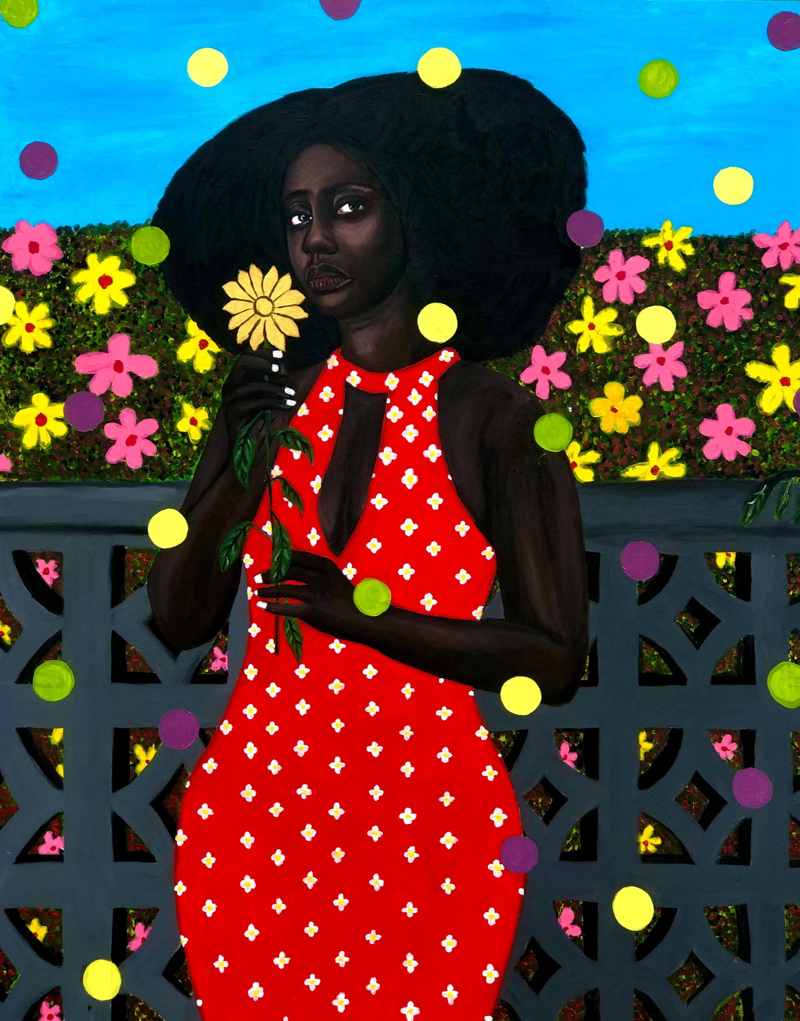 Emmanuel Daniel, Lady With The Golden Flower, 2022 - 5