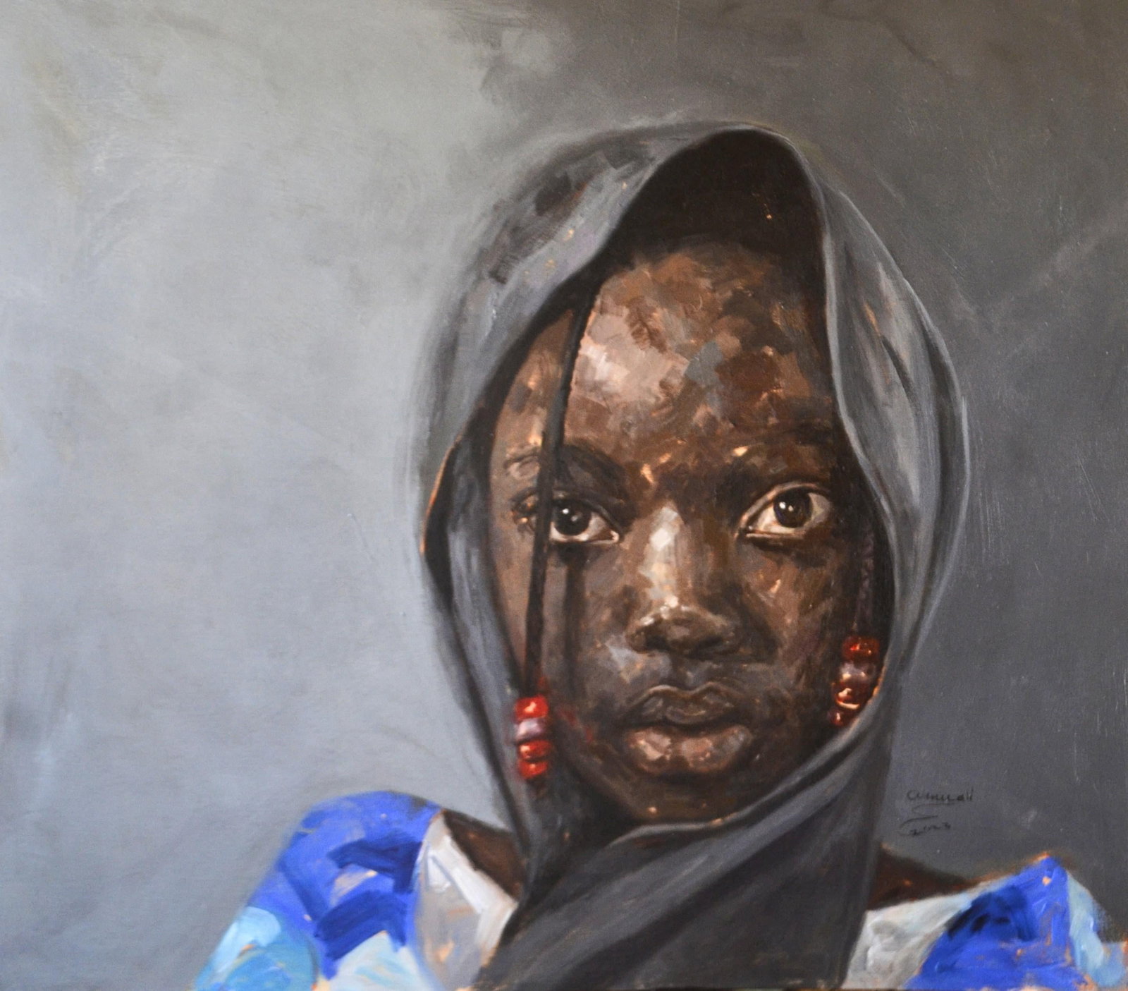 John Ali, Upright Impression, 2022: Creator: John Ali (1992, Nigerian) Creation Year: 2022 Dimensions: Height: 40 in (101.6 cm)Width: 36 in (91.44 cm)Depth: 1 in (2.54 cm) Medium: Canvas,Oil Movement & Style: Conceptual Period: 21st