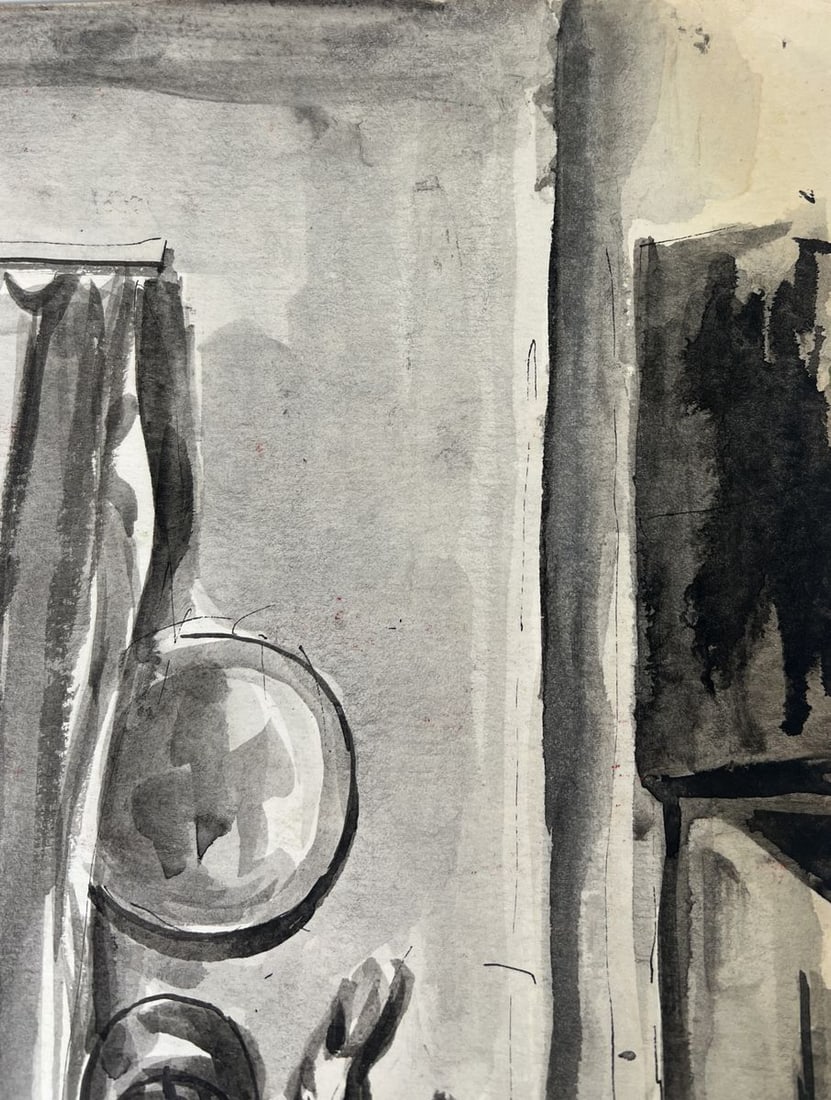Watercolor painting Apartment in the shadow of a mask Vadim Aksenov - 4
