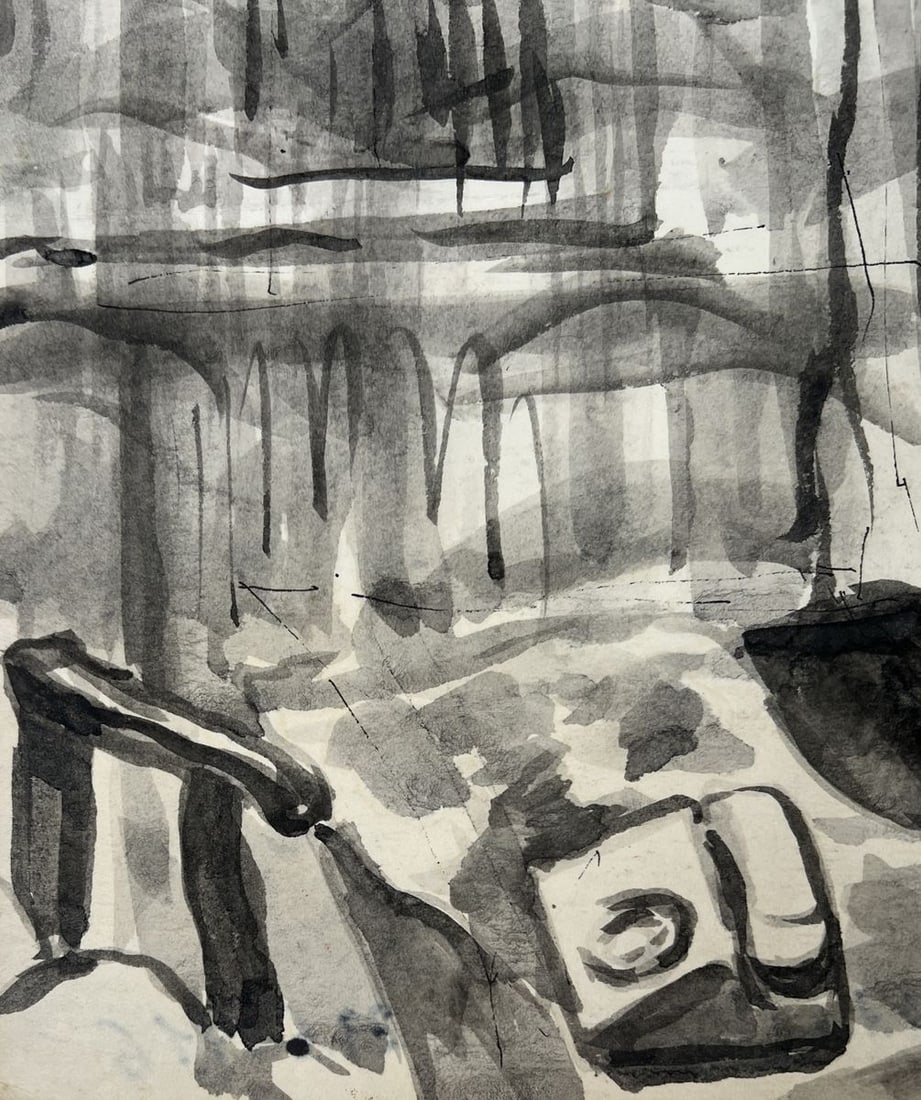 Watercolor painting Apartment in the shadow of a mask Vadim Aksenov - 7
