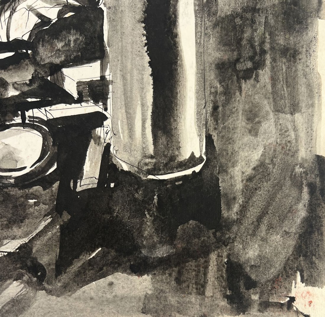 Watercolor painting Melody on a background of brushes Vadim Aksenov - 9