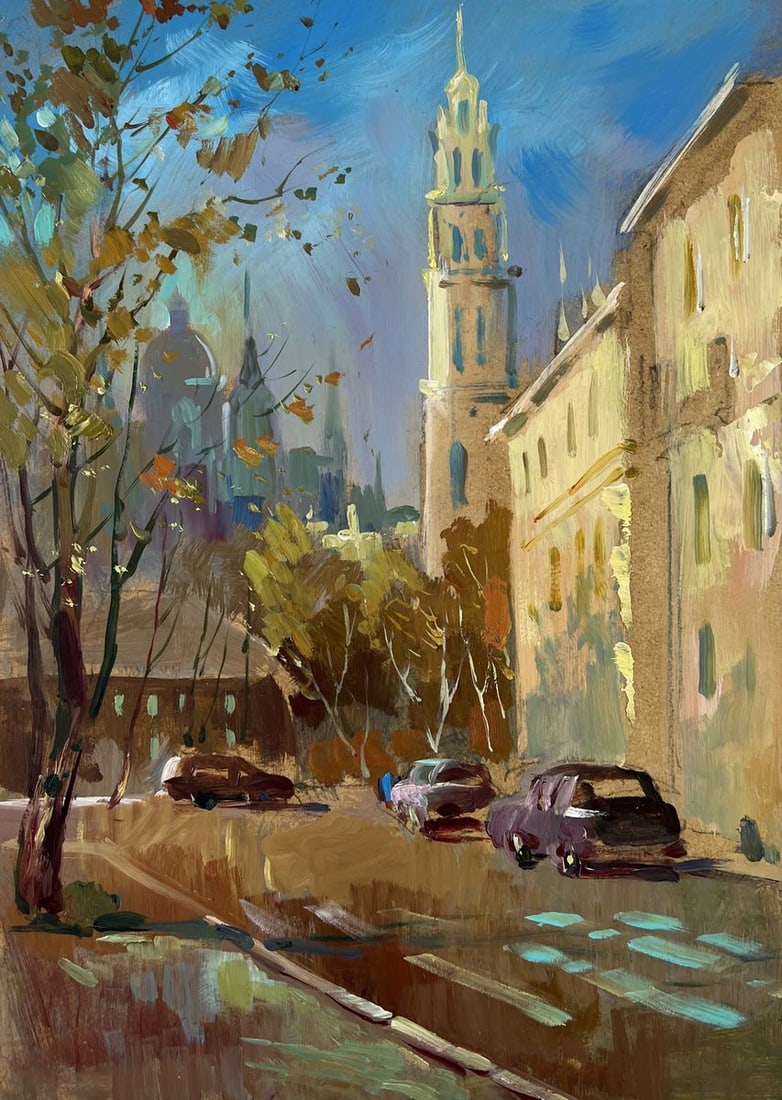 Oil painting Street in motion Yuriy Suprunchuk - 3
