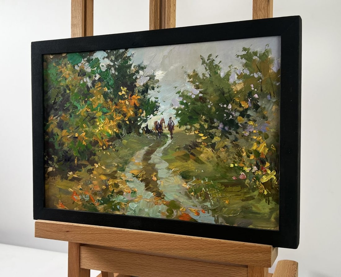Oil painting A path through the silence of the forest Yuriy Suprunchuk - 2
