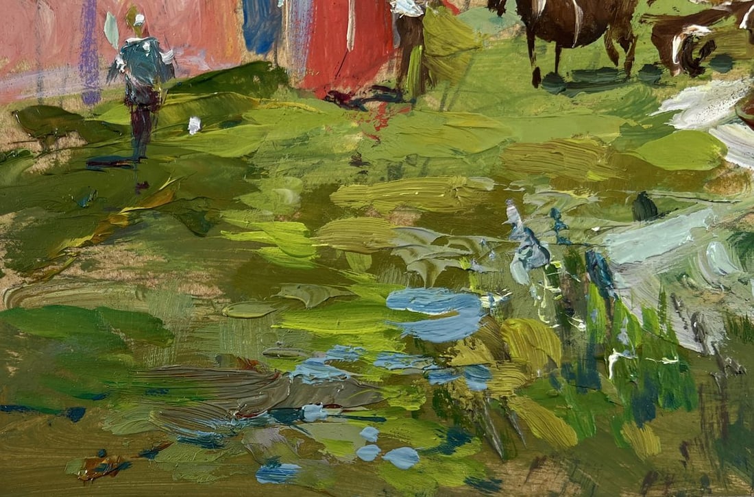 Oil painting Horses by the hay Yuriy Suprunchuk - 5