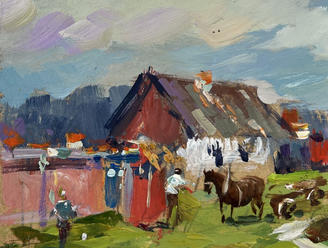 Oil painting Horses by the hay Yuriy Suprunchuk - 6