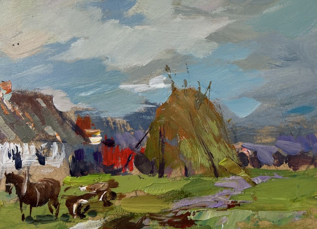 Oil painting Horses by the hay Yuriy Suprunchuk - 7