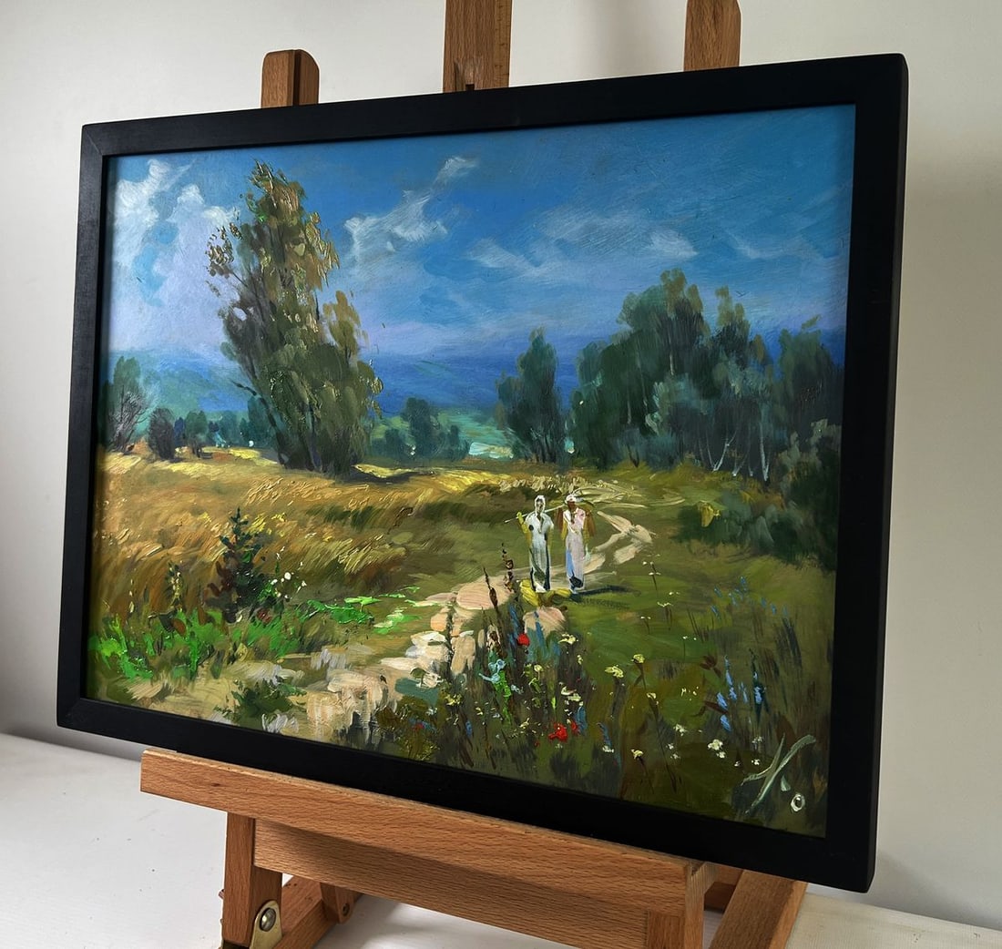 Oil painting A light breeze on a flower field Yuriy Suprunchuk - 2