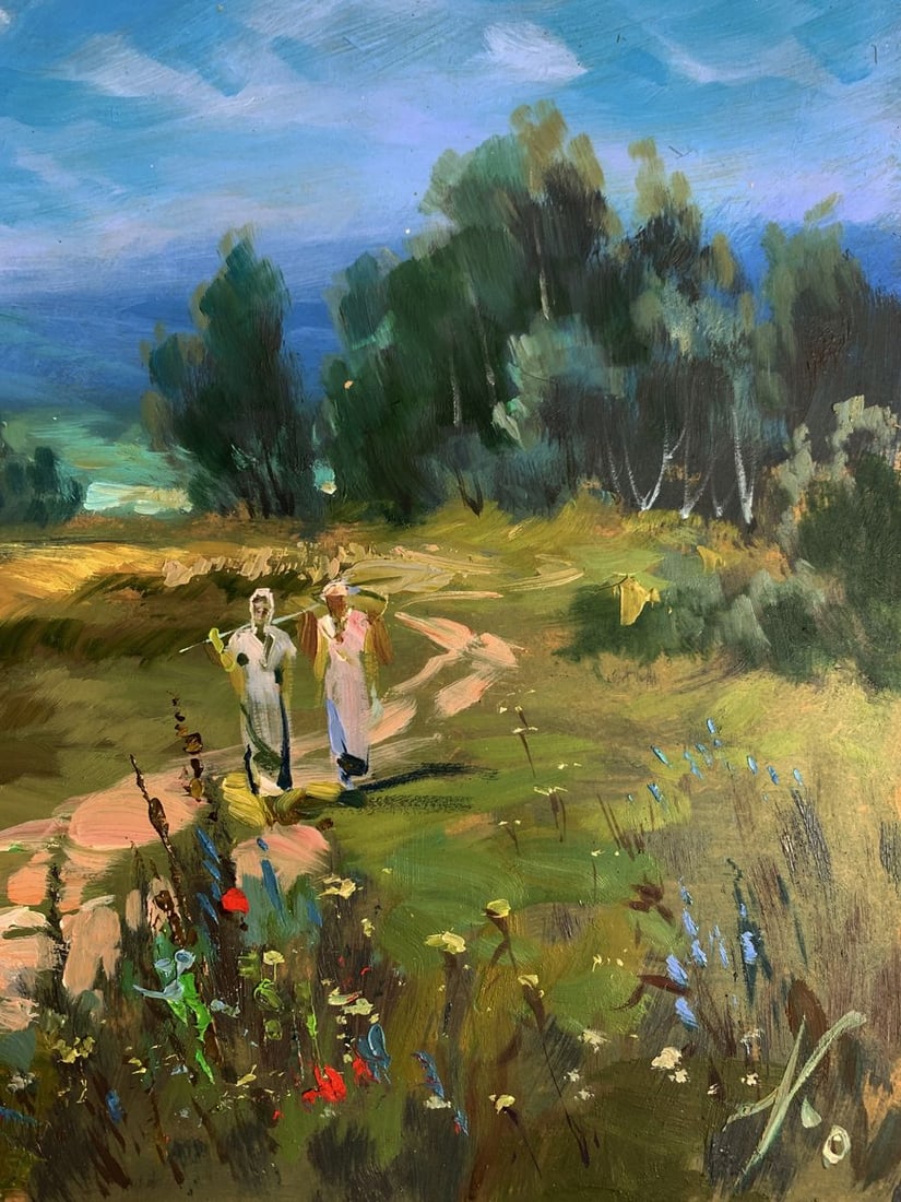 Oil painting A light breeze on a flower field Yuriy Suprunchuk - 9