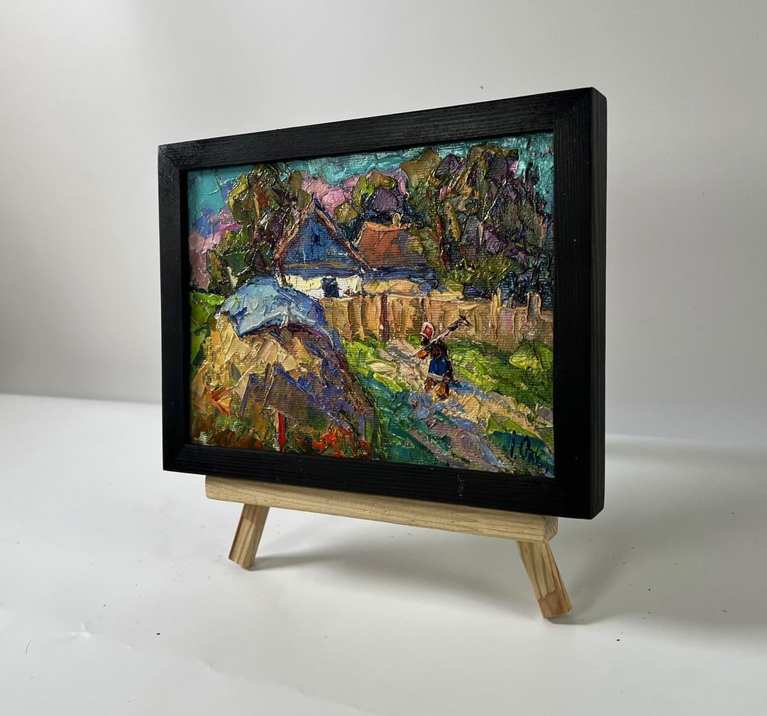 Oil painting Summer village day Oksana Ivanyuk - 2
