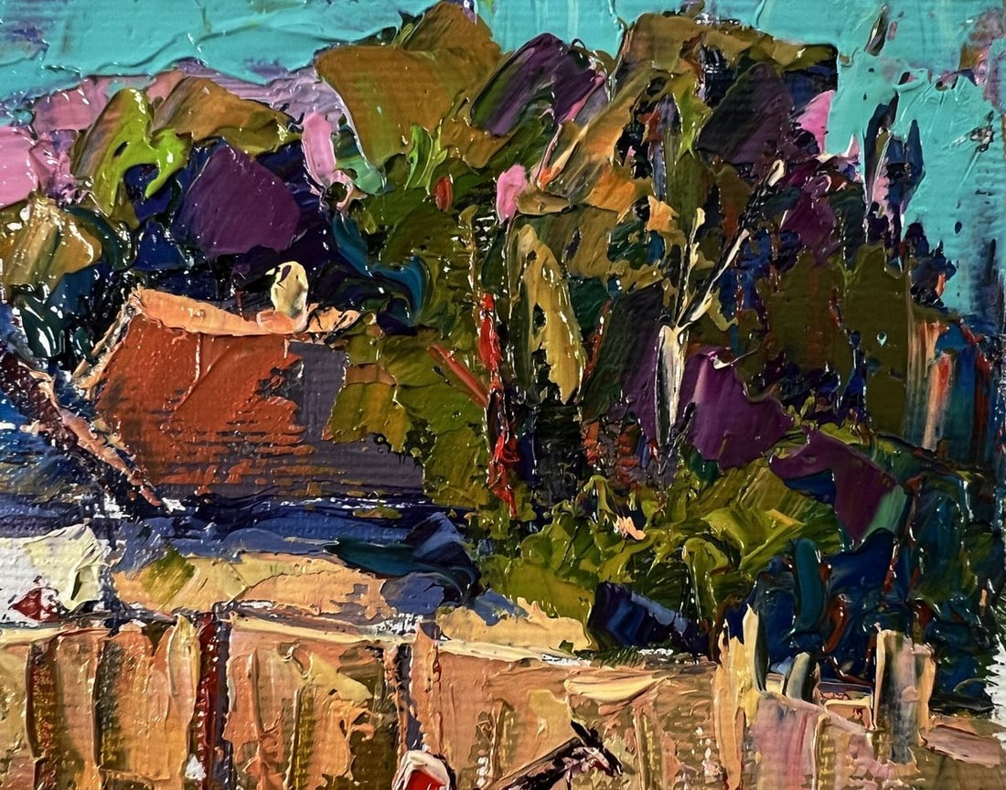 Oil painting Summer village day Oksana Ivanyuk - 4