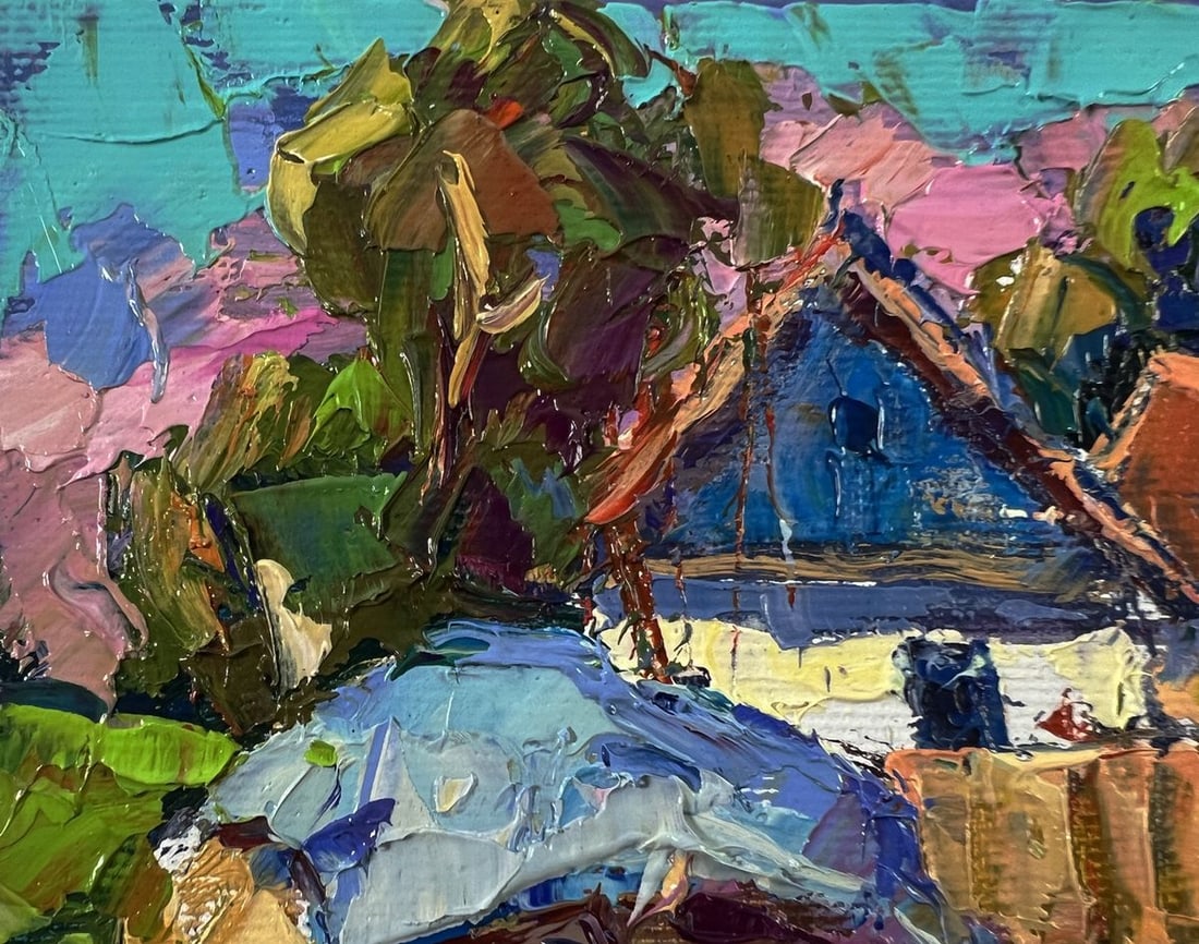 Oil painting Summer village day Oksana Ivanyuk - 7