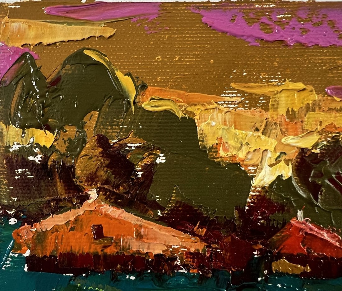 Oil painting Evening village Oleksiy Ivanyuk - 7