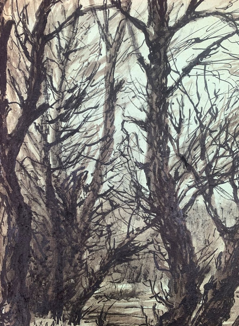 Ink painting Dense forest A. G. Cherkas - 2