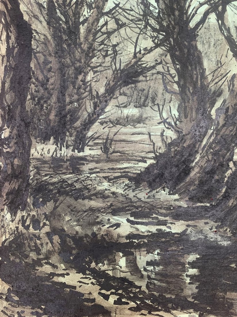 Ink painting Dense forest A. G. Cherkas - 3