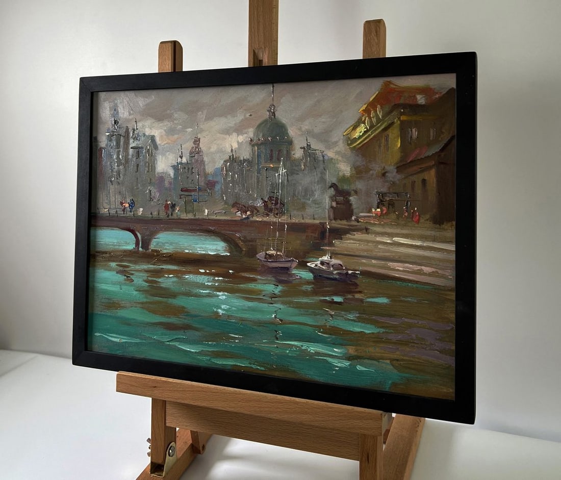 Oil painting Busy city streets Yuriy Suprunchuk - 2