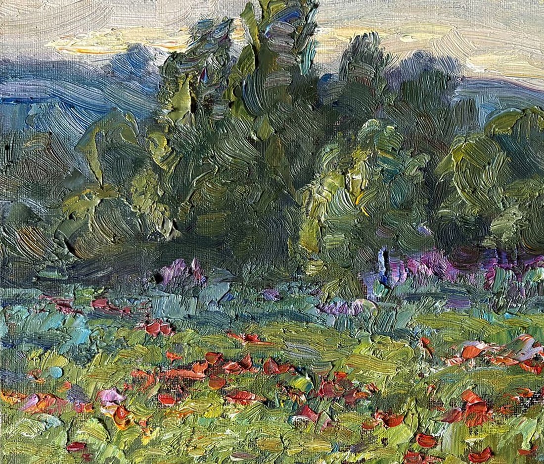 Oil painting Summer poppy meadow Ivan Kovalenko - 2