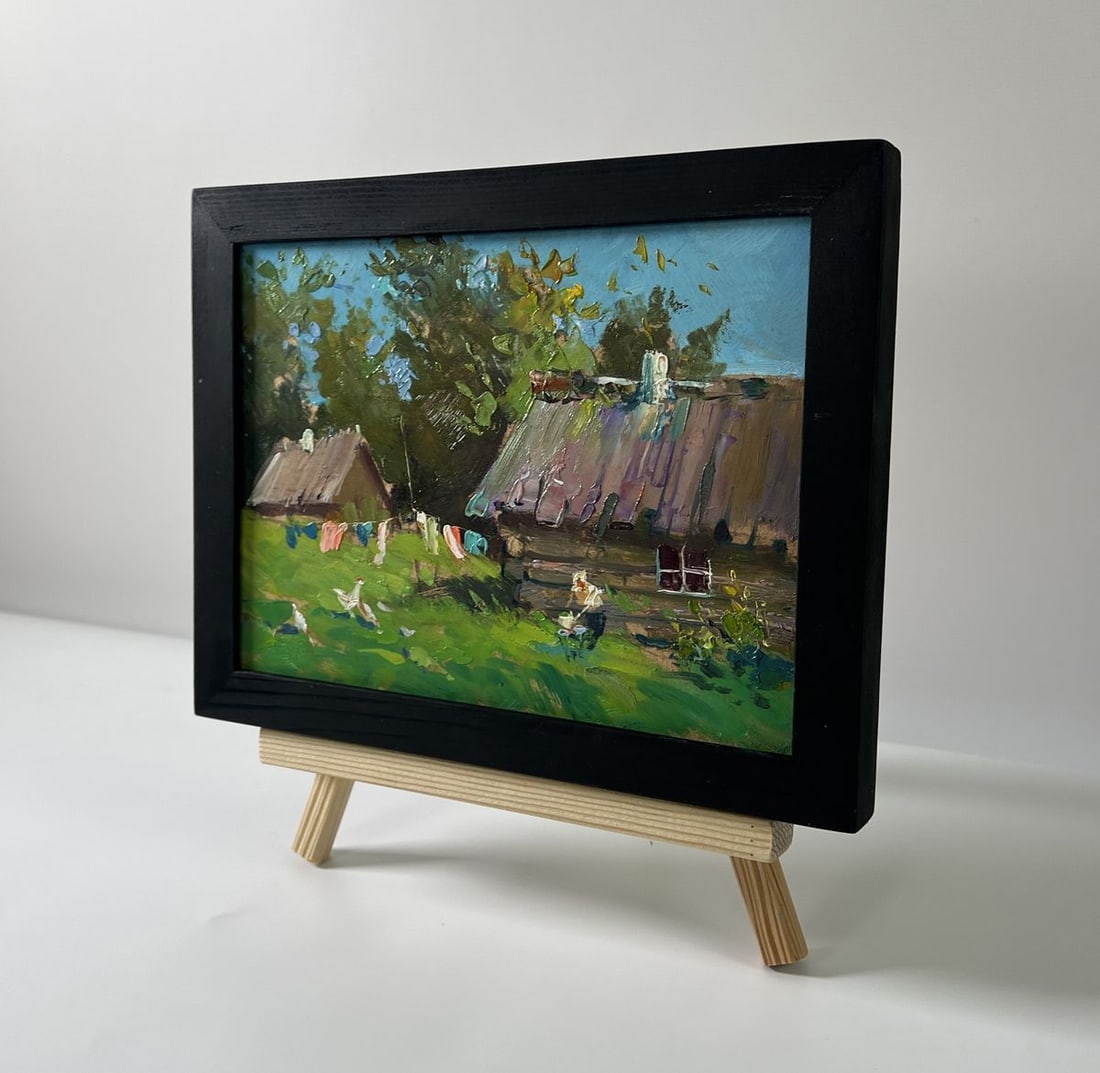 Oil painting Quiet village life Yuriy Suprunchuk - 2
