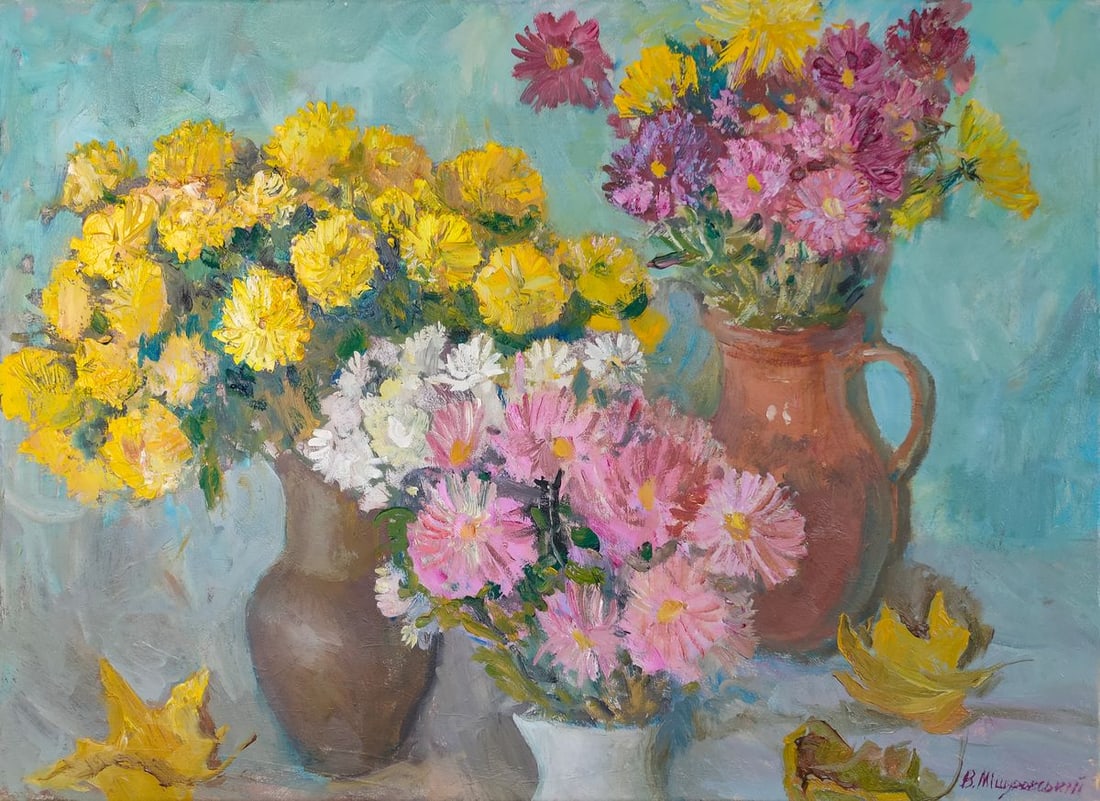 Oil painting Chrysanhemums Mishurovsky V. V. (1 of 9)