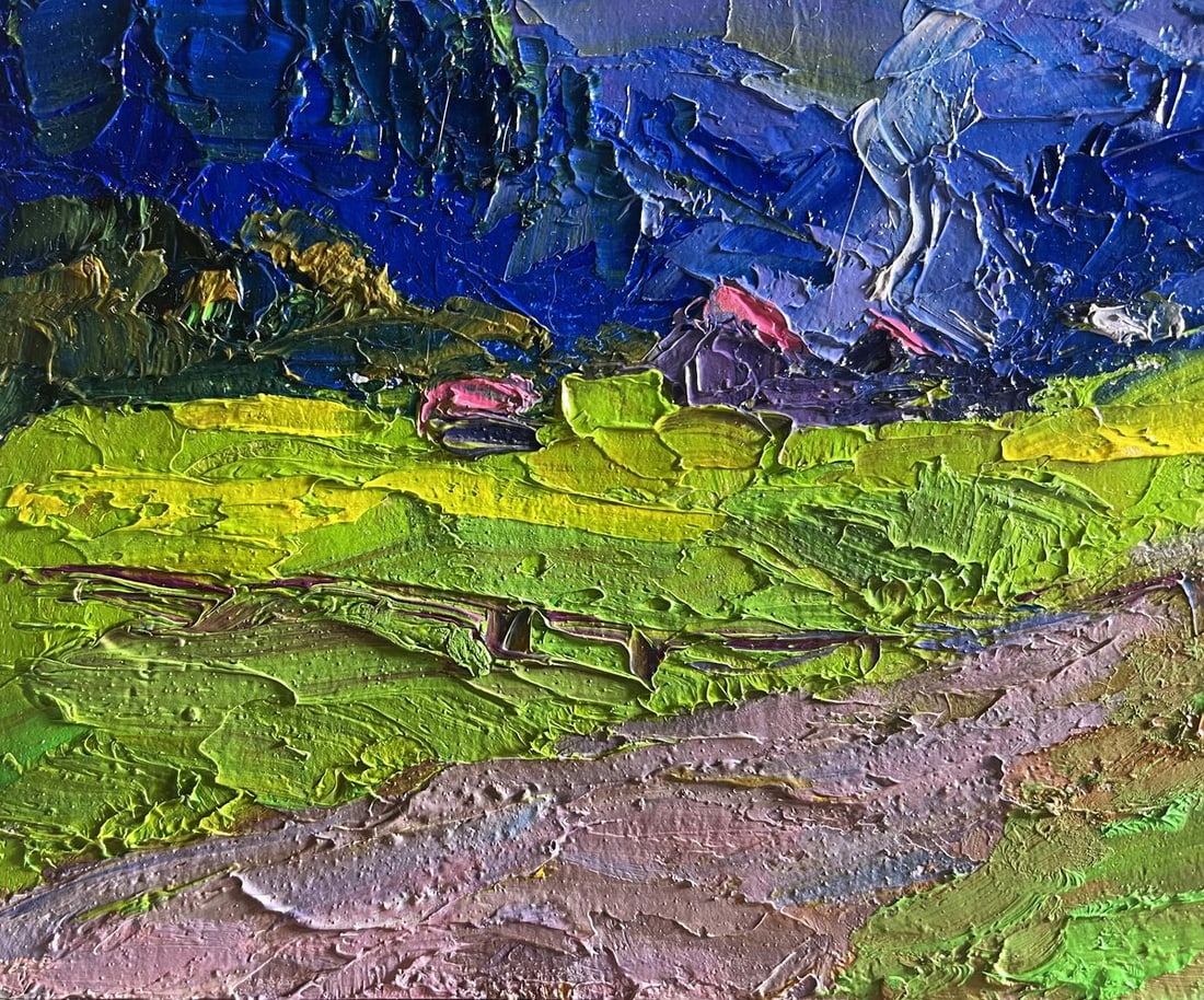 Oil painting Village in the mountains Boris Serdyuk - 7