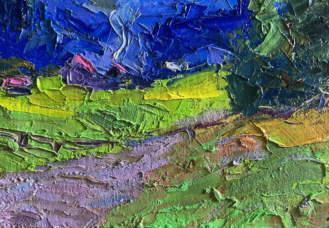 Oil painting Village in the mountains Boris Serdyuk - 8