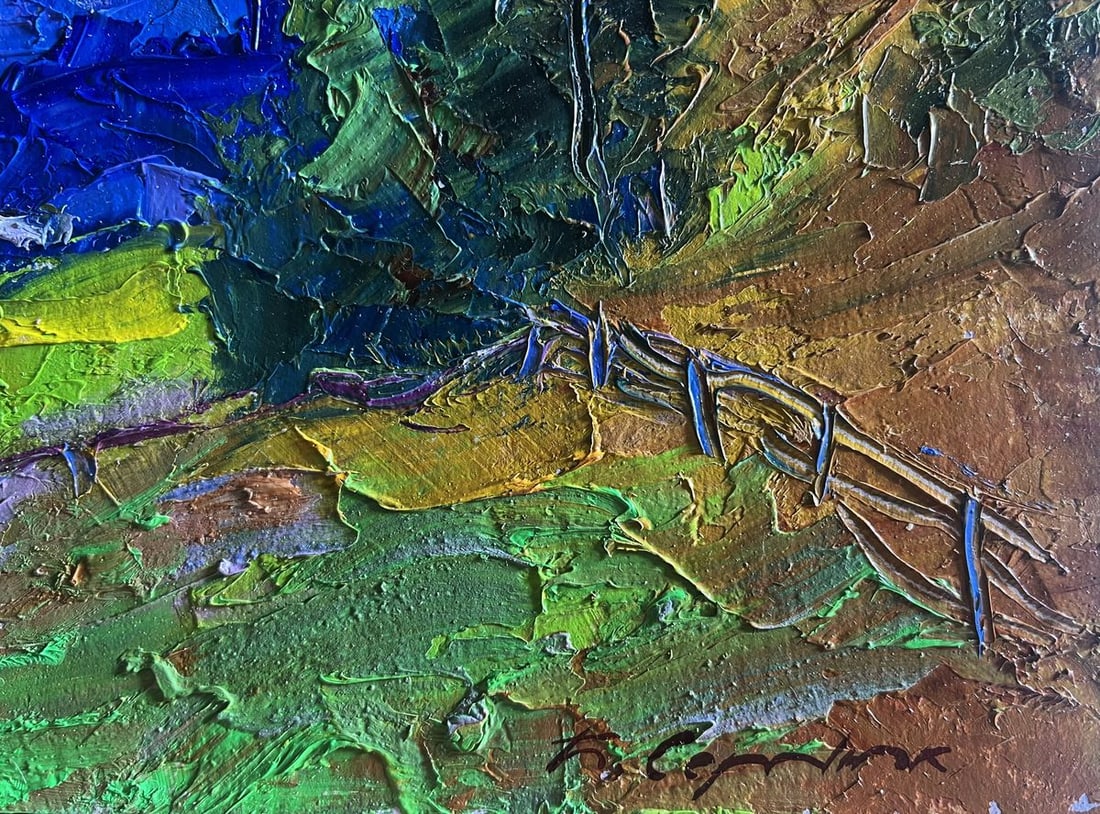 Oil painting Village in the mountains Boris Serdyuk - 9