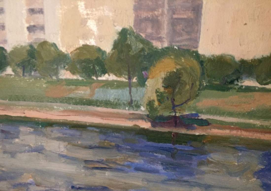 Oil painting City river Khrustalenko Nikolay Aleksandrovich - 2
