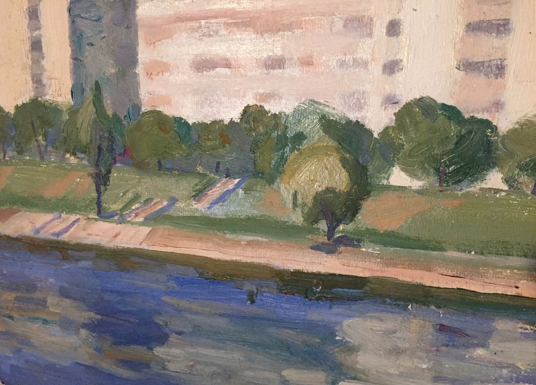 Oil painting City river Khrustalenko Nikolay Aleksandrovich - 3