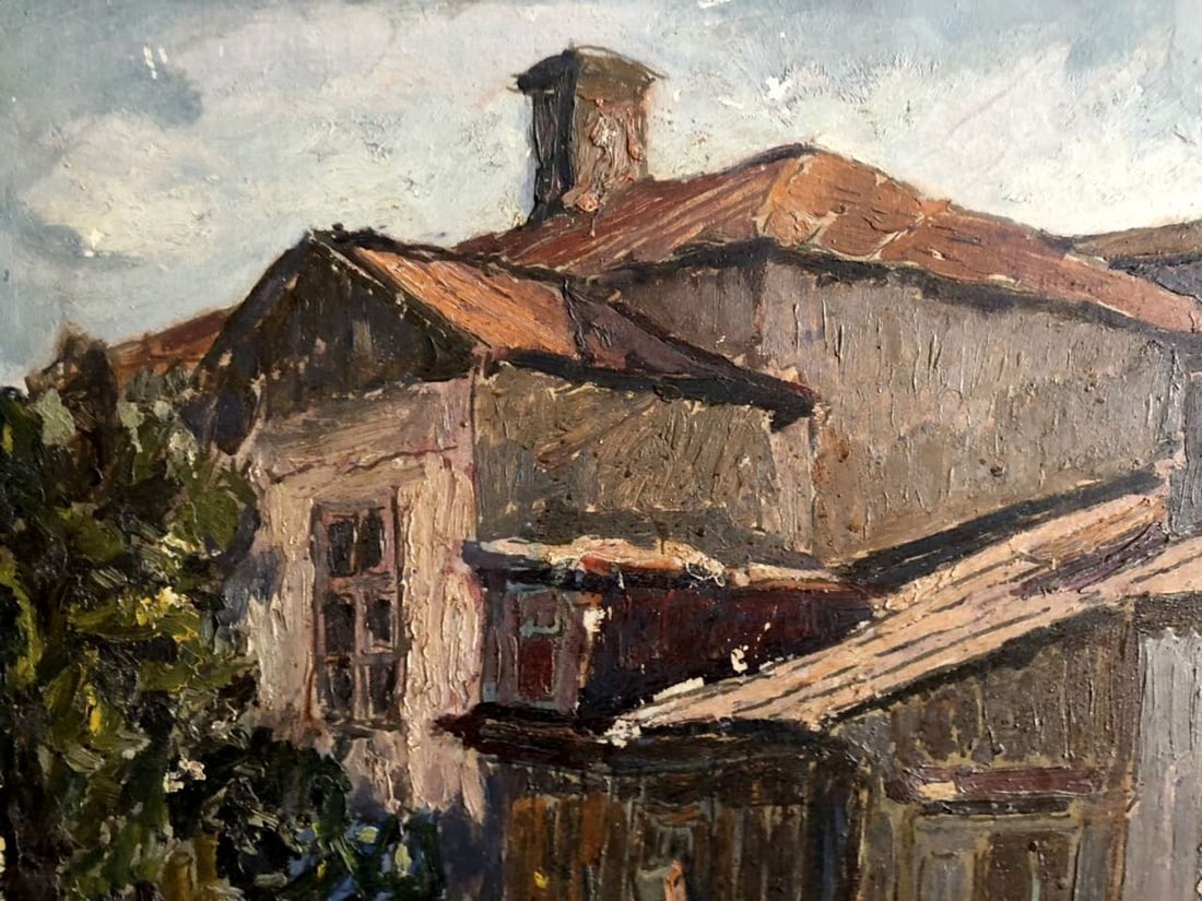 Oil painting Native home Sambour Arkady Geseyonovich - 2