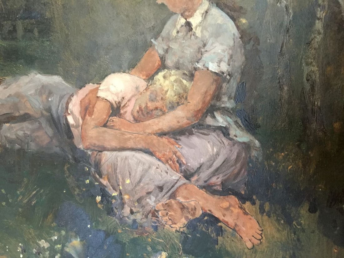 Oil painting Mother with her son Leonid Mikhailovich Stil' - 3