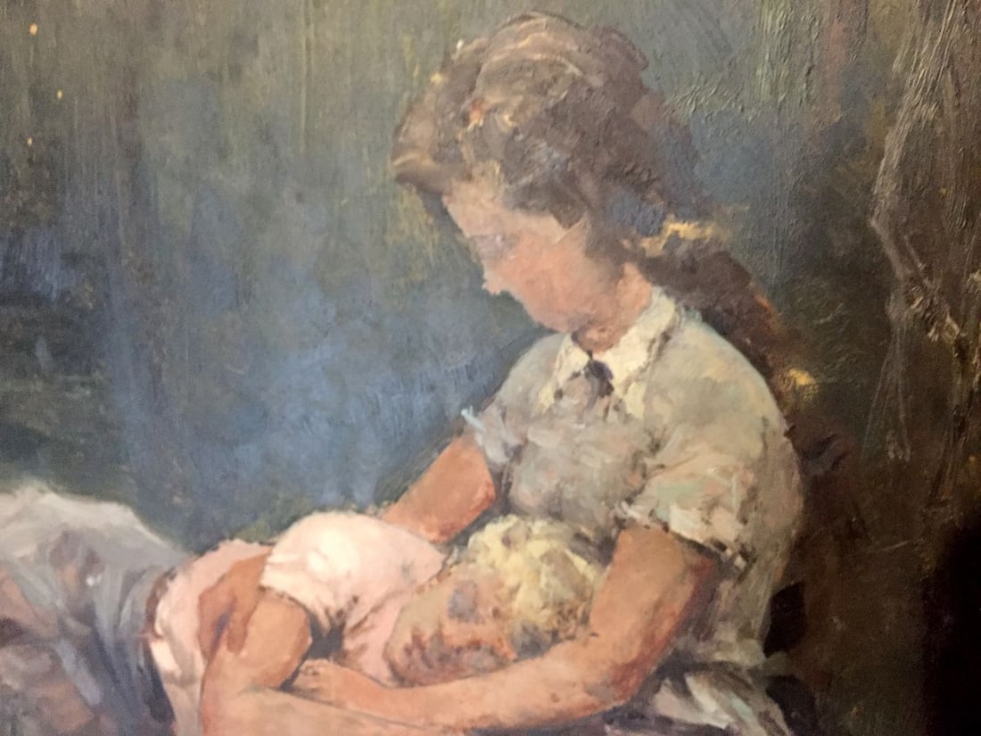 Oil painting Mother with her son Leonid Mikhailovich Stil' - 4
