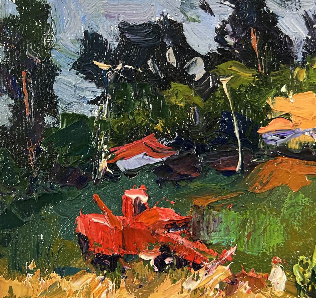 Oil painting Village wheat fields Oksana Ivanyuk - 4