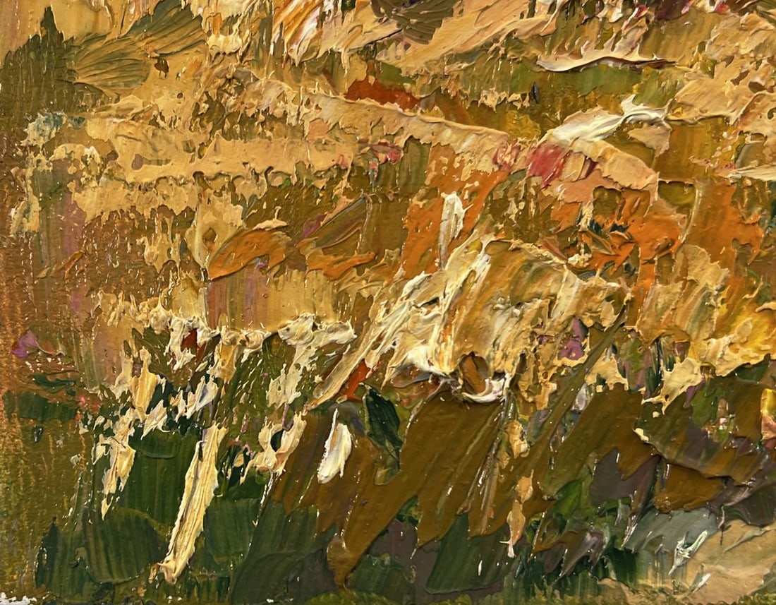 Oil painting Village wheat fields Oksana Ivanyuk - 5