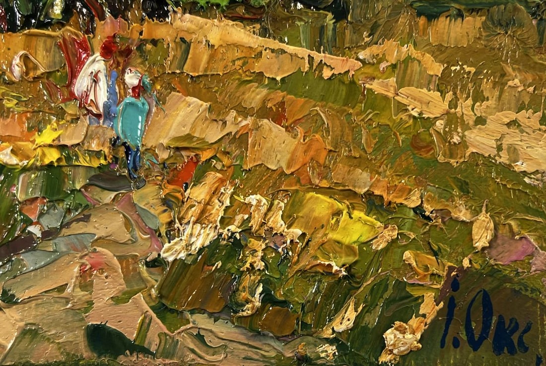 Oil painting Village wheat fields Oksana Ivanyuk - 6