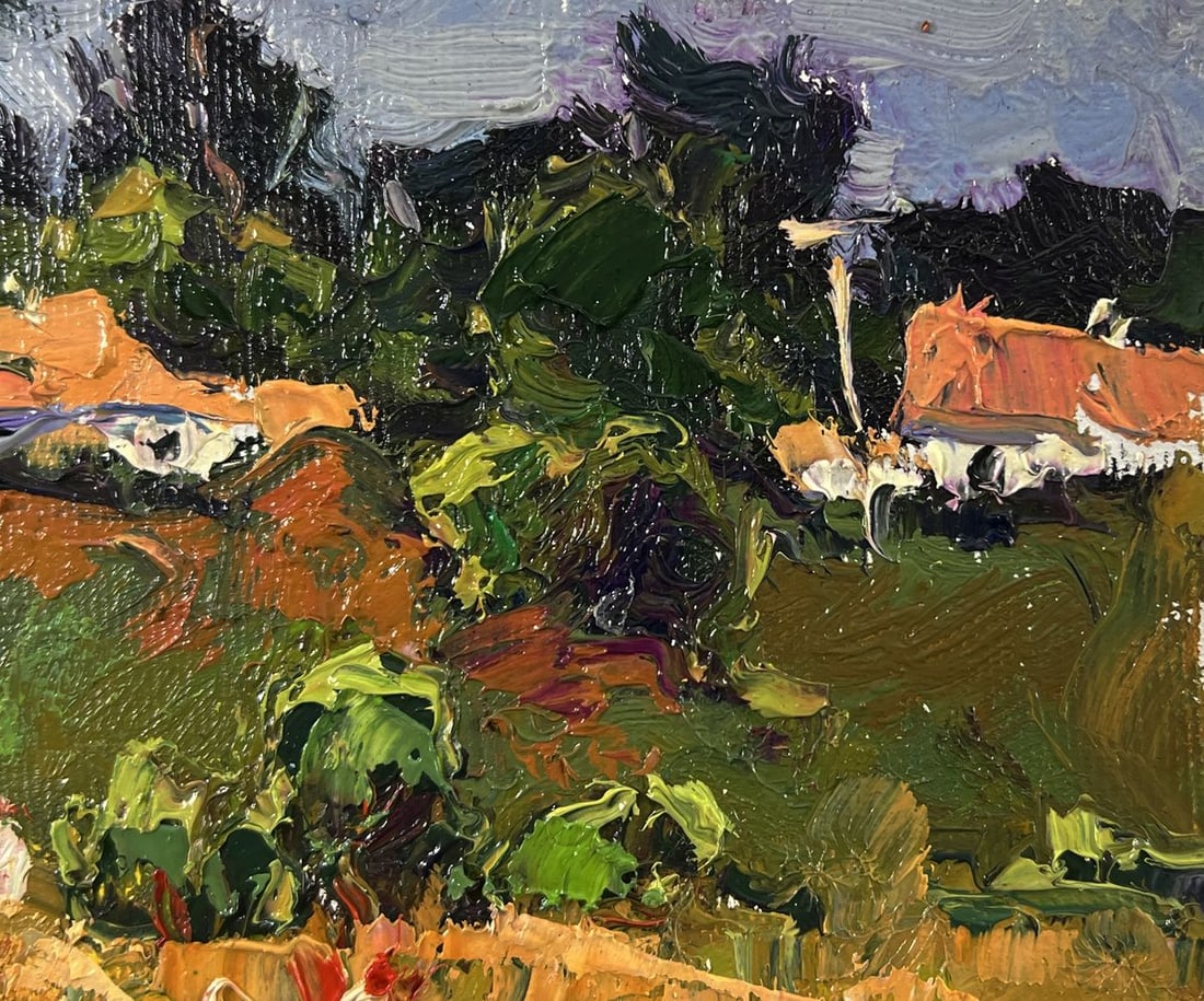 Oil painting Village wheat fields Oksana Ivanyuk - 7